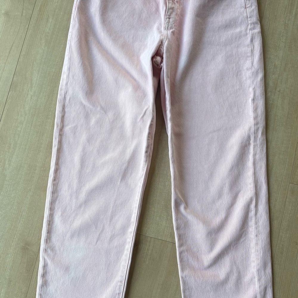 Madewell Washed Pink Baggy Straight Jeans 30